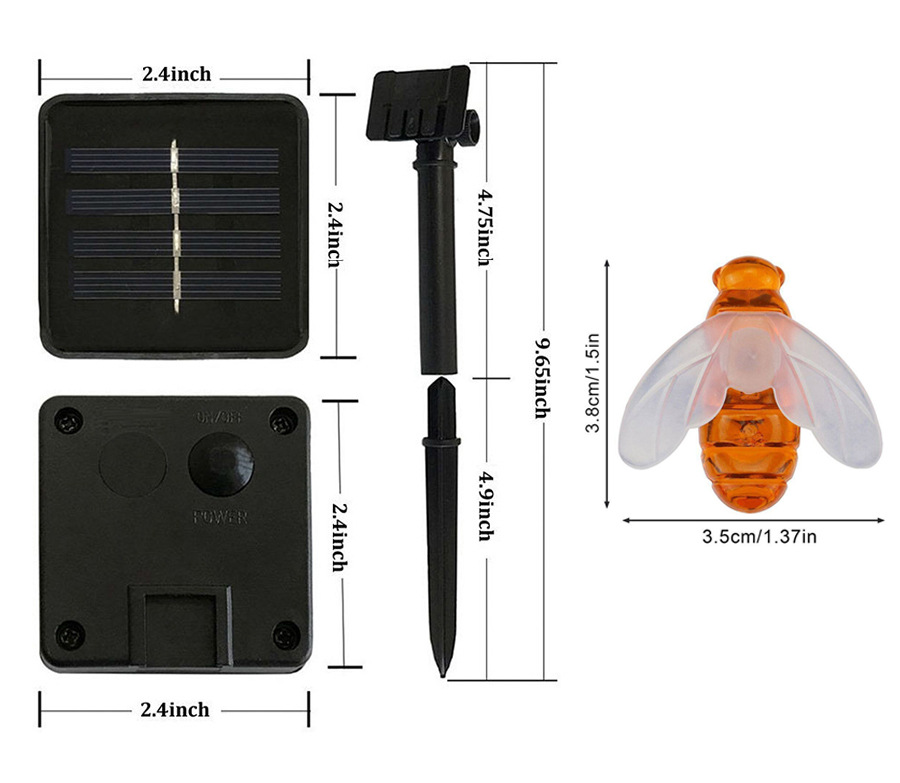 Cross border 30led solar string lights small bee outdoor waterproof Christmas Lights Festival string lights courtyard decoration lights