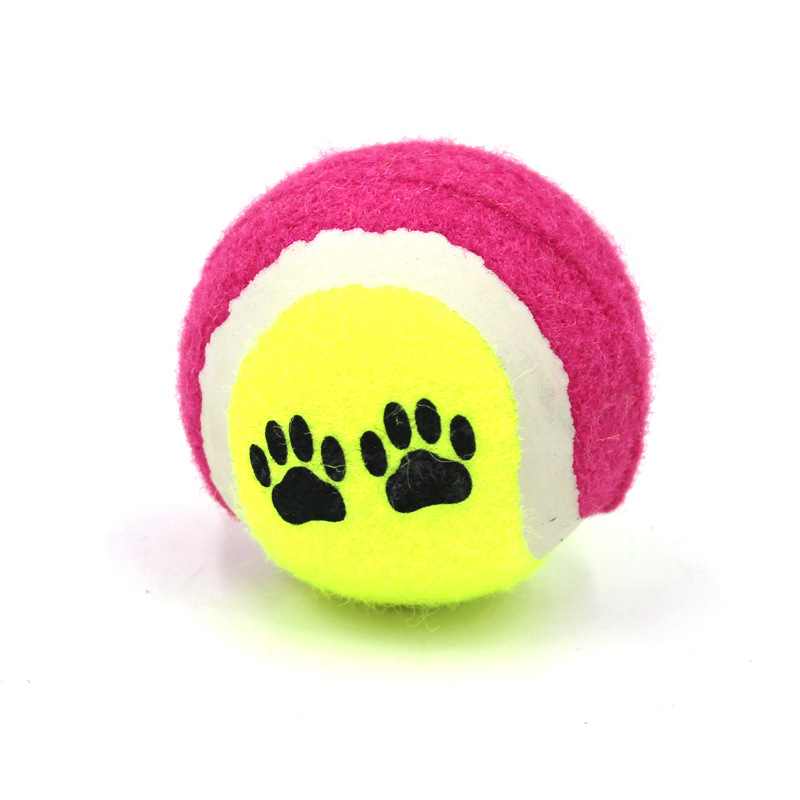 Pet toy ball dog tennis footprints tennis toy dog non-elastic training ball factory outlet