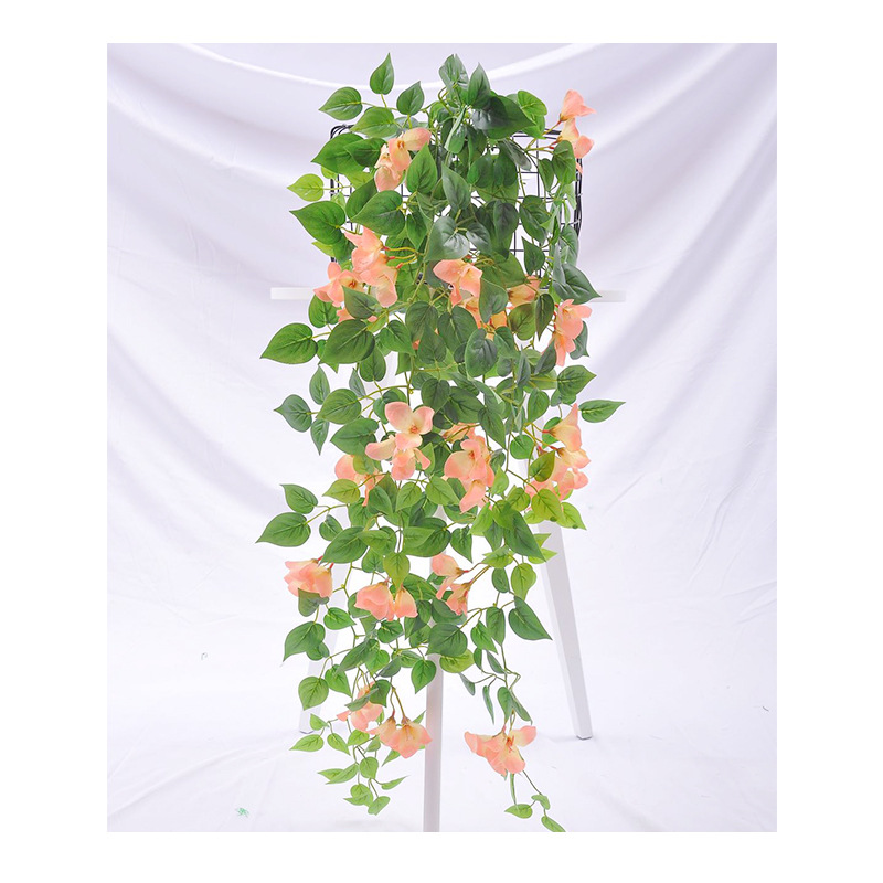 Artificial triangle plum artificial flower wall hanging wall living room plastic Vine artificial plant hanging basket wedding hanging wall hanging