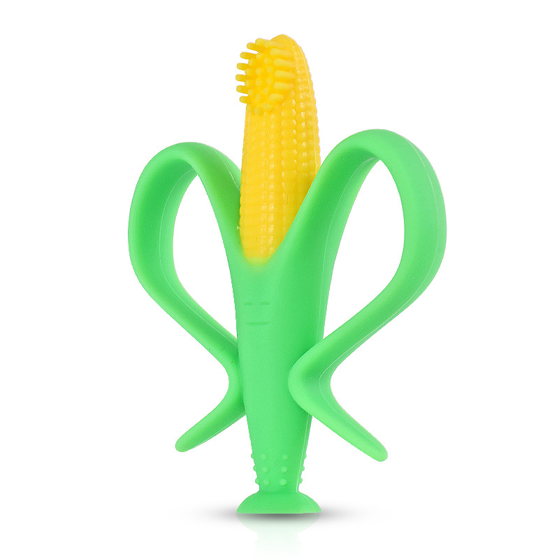 Factory Direct Baby Corn Toothbrush Silicone Corn Toothbrush Baby Silicone Grinding Stick Banana Toothbrush