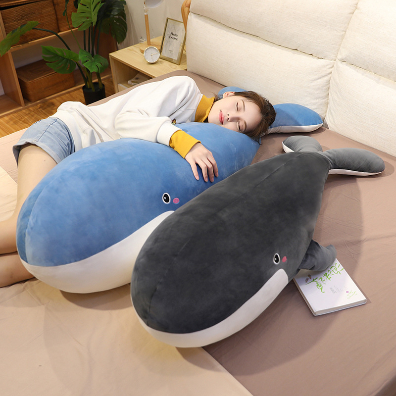 ins soft cartoon whale doll cross border Amazon plush toy cute shark baby sleeping pillow