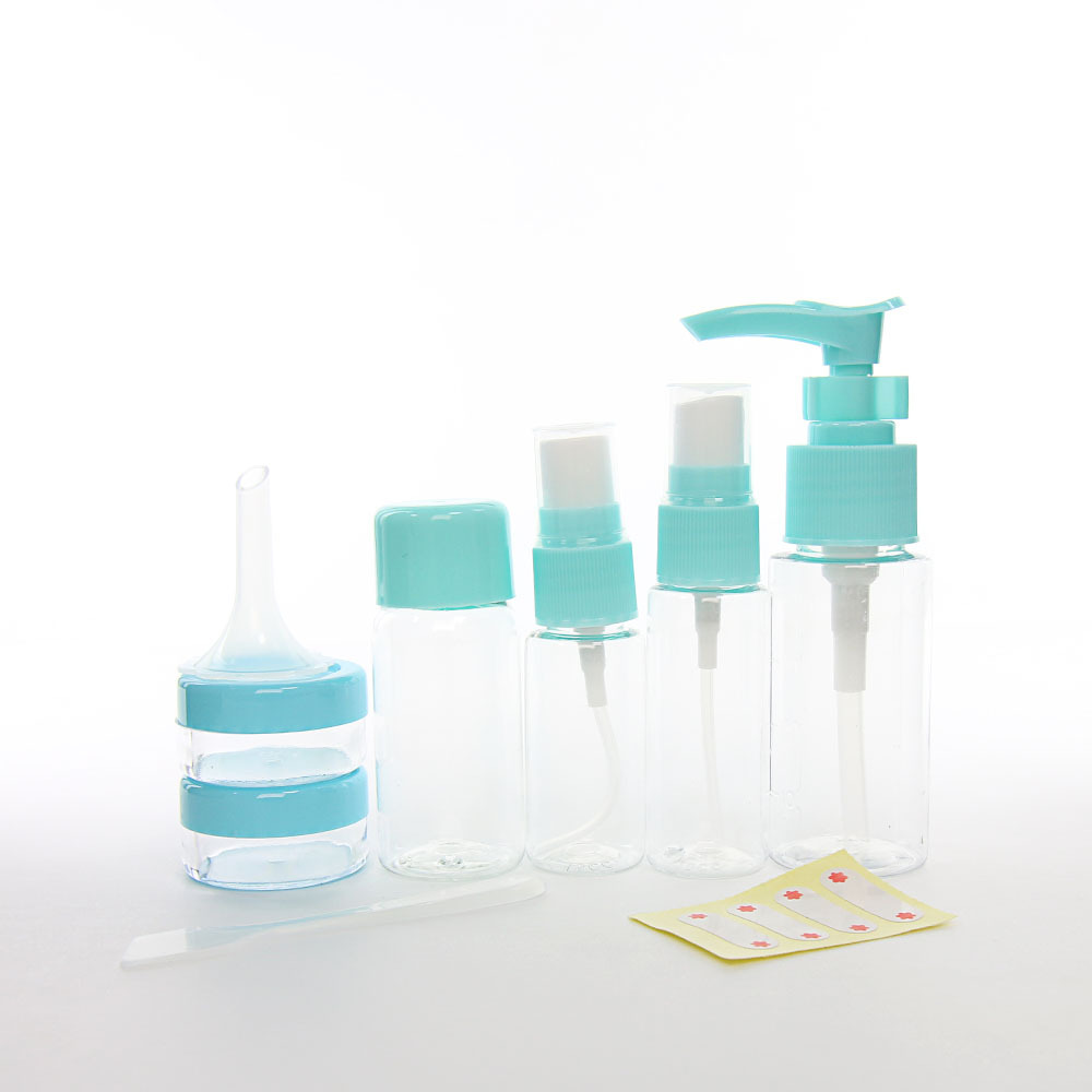 Travel Empty Bottle 7-piece Set Portable Cosmetic Bottling Set Set Bottle Set 7-piece Spray Bottle