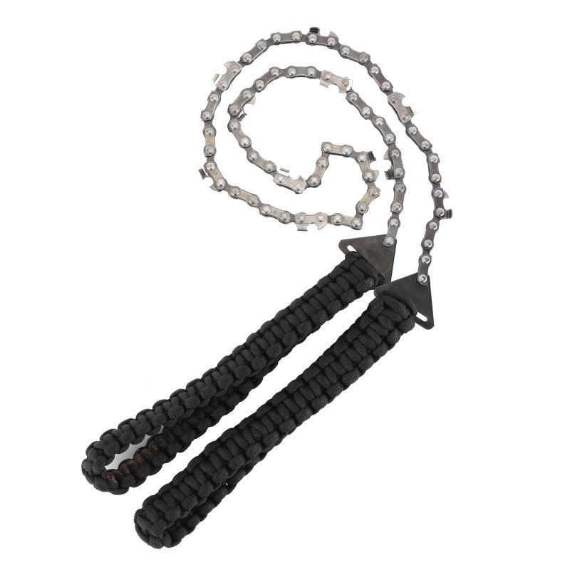 Outdoor umbrella rope hand pull chain saw garden logging chain saw convenient folding chain saw outdoor survival wire saw