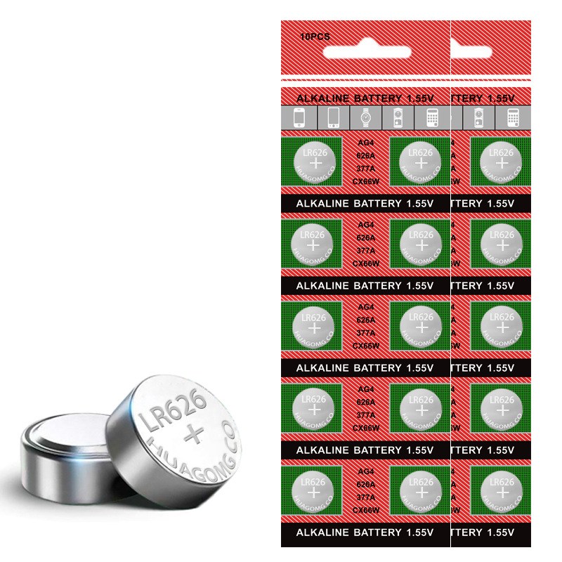 AG4 button battery 377a single card packaging LR626 watch electronic 177 battery LR66