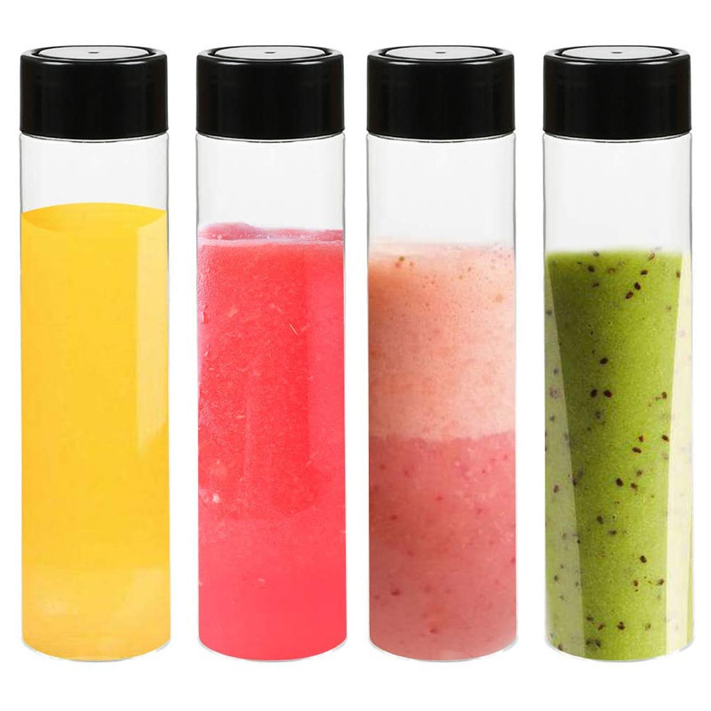 Factory in stock thickened PET beverage juice bottle disposable transparent plastic enzyme packaging takeaway milk tea bottle