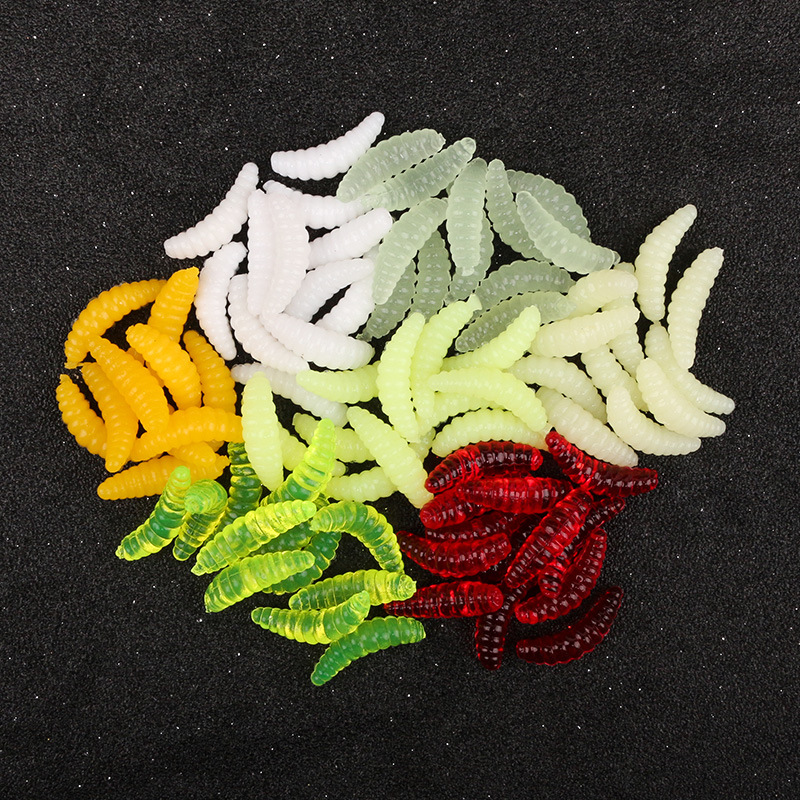 Factory wholesale simulation bulk bread worm Luya soft bait maggot worm fake bait Luya bait horse mouth carp carp bait