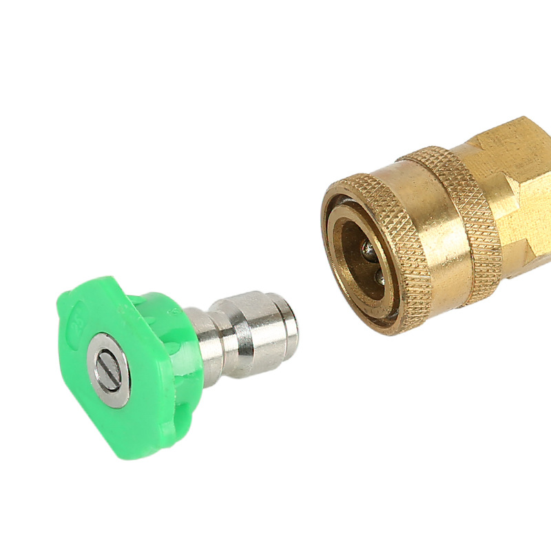 High-pressure car washing water gun multi-function five-color Nozzle nozzle angle stainless steel fan-shaped quick-plug nozzle set hot sale