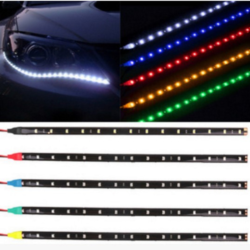 3528 1210 Smd Led ストリップライト 30 センチメートル 15smd 車のライトバー 12v ソフトストリップ装飾照明自動車|undefined