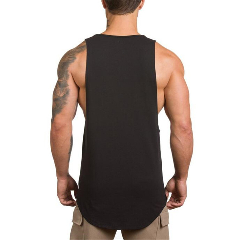 Blank light plate Wish explosions pure cotton sweat vest muscle fitness solid color base undershirt a generation of hair