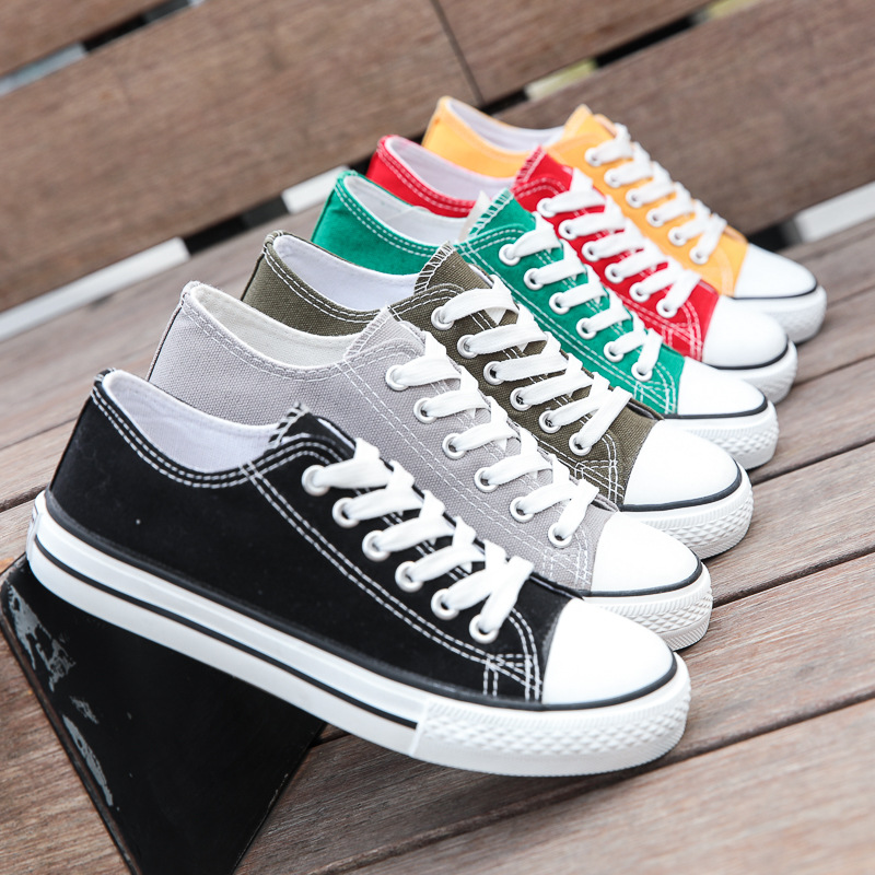 Classic Canvas Shoes Women's Men's Shoes High Top Couple Spring Korean Style Factory Wholesale Large Size Carved Harajuku