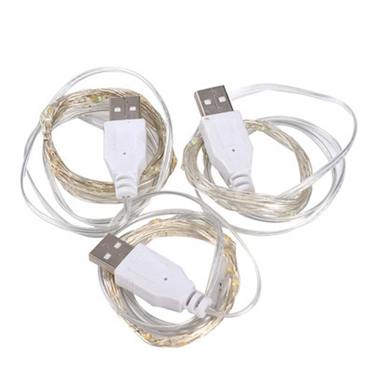Заводская медная проволочная лампа USB медная проволока цветная лампа для дома Рождественская елка Украшение отеля светодиодная медная проволока цветная лампа гирлянда медная проволочная лампа