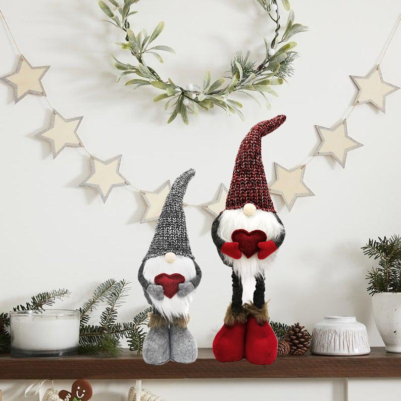 2023 Valentine's Day Decorations Telescopic Knitted Faceless Doll Standing Doll Nordic Valentine's Day Decorative Gift