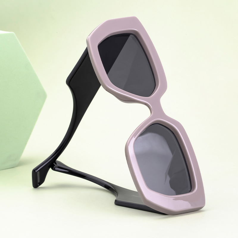 European and American trend box wide-leg sunglasses women's online popular same-style large-frame sunglasses women's cross-border sunglasses