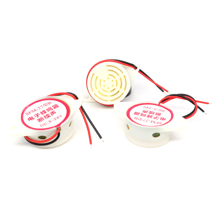 SFM-27 DC piezoelectric buzzer 30 * 15MM 3015 active 3-24V buzzer with wire intermittent sound