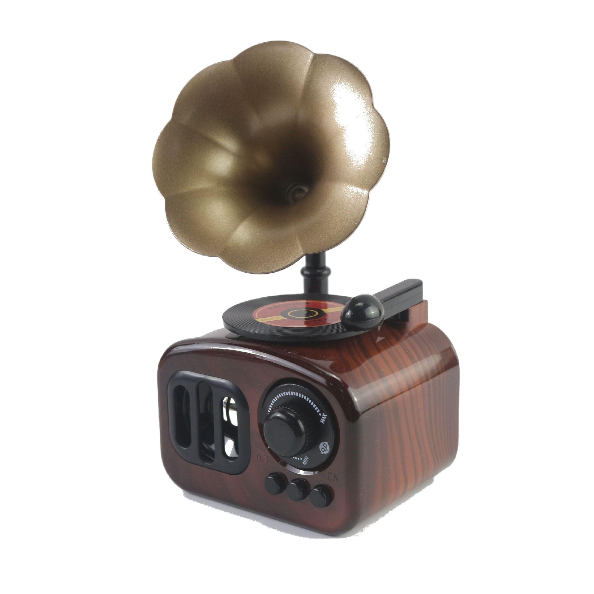 New Vintage Phonograph Music Box Ornaments Creative Gift Music Box Home Desktop Decoration Ornaments Gift
