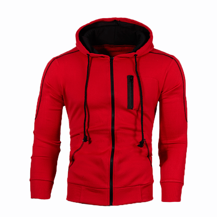 Autumn and winter new men's casual cardigan hooded sweater youth men's coat wholesale