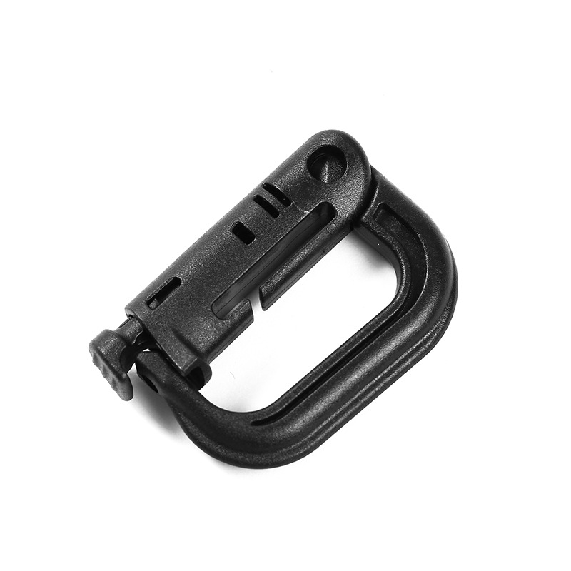 Factory black plastic spring hook Buckle Press outdoor climbing rope hook buckle pet rope handle buckle supply wholesale