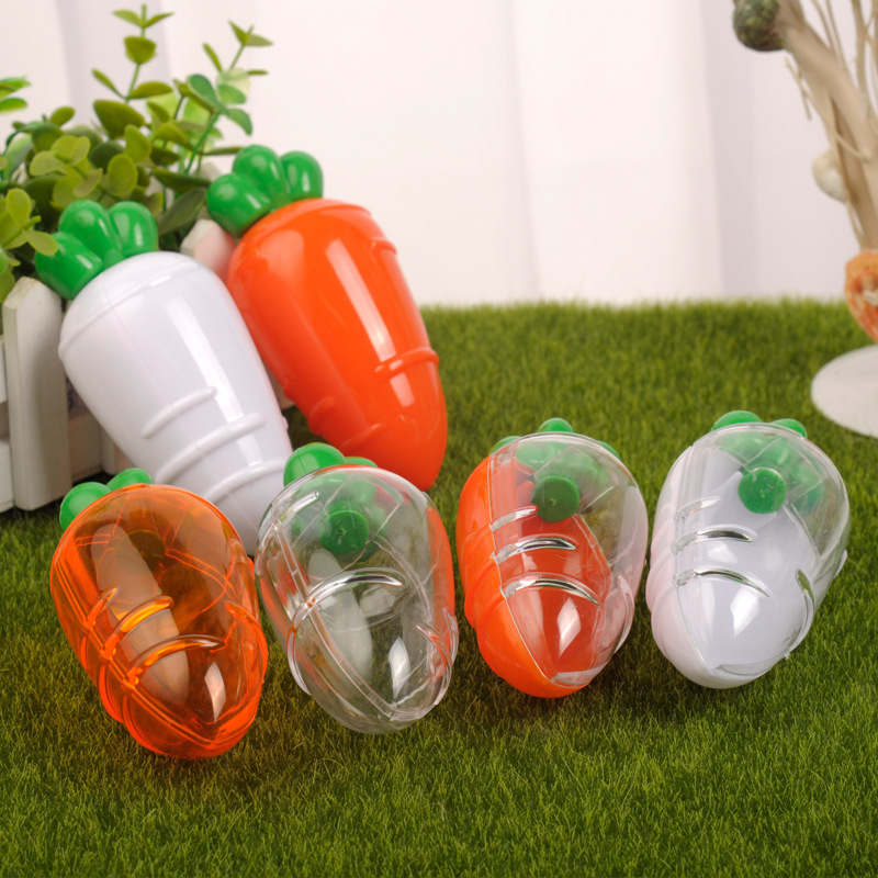 Factory direct supply Creative carrot plastic transparent Easter wedding candy box baby Full Moon gift