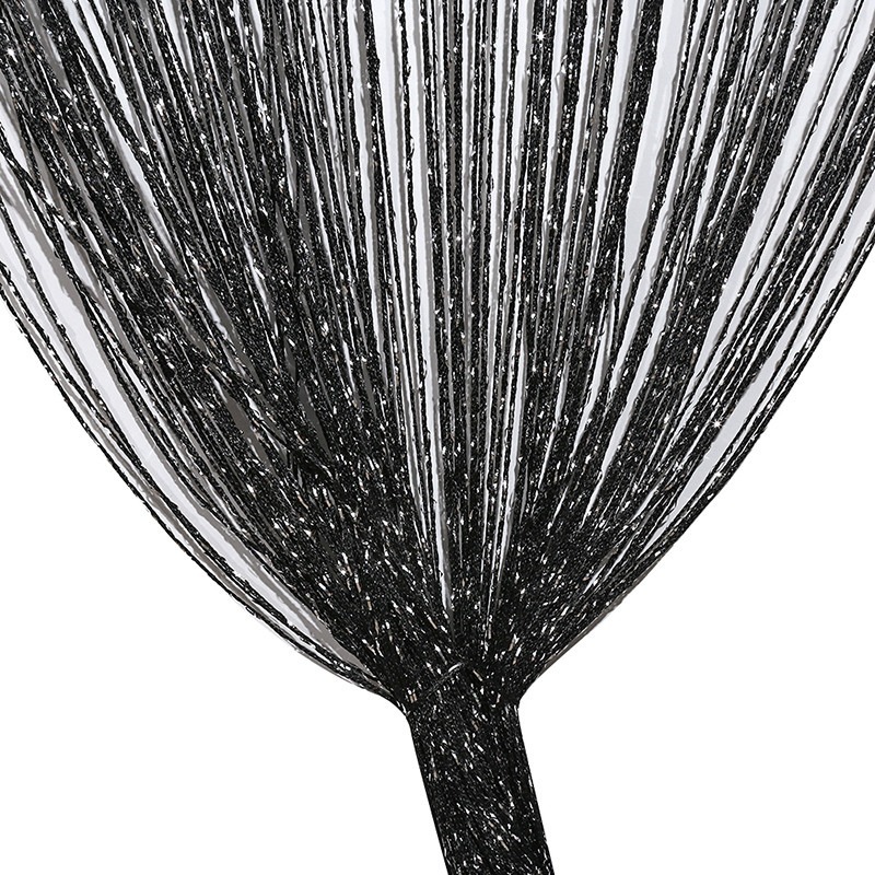 Monochrome flat silver straight line curtain finished 1M * 2M hanging curtain with silver curtain foreign trade products