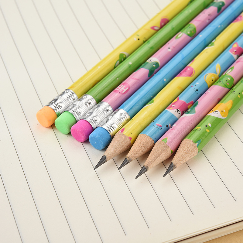 50 bags of cartoon film round Rod HB pencil kindergarten primary school prizes gifts stationery e-commerce supply