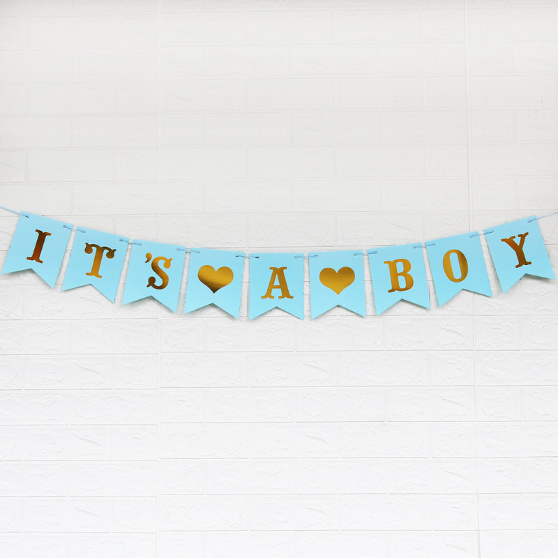 赤ちゃんの誕生日アルファベット旗its aガール/boy baby showerアルファベットバナーパーティー装飾|undefined