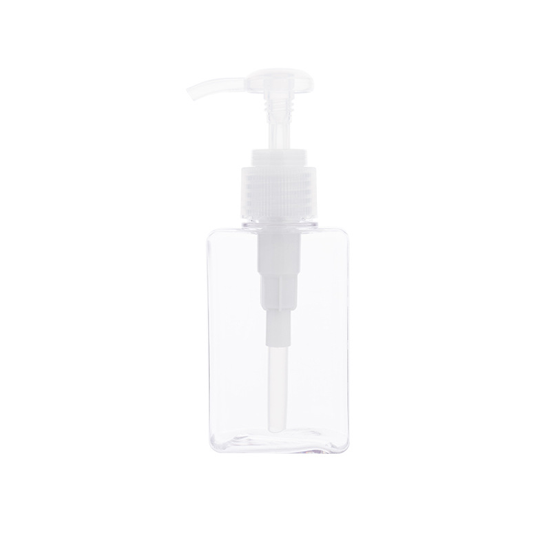 100mlpetg shampoo shower gel hand sanitizer press square bottle cosmetics sub-packaged lotion bottle