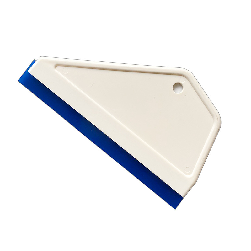 Car film tool beef tendon soft water scraper window glass invisible car clothing transparent film trapezoidal blue scraper