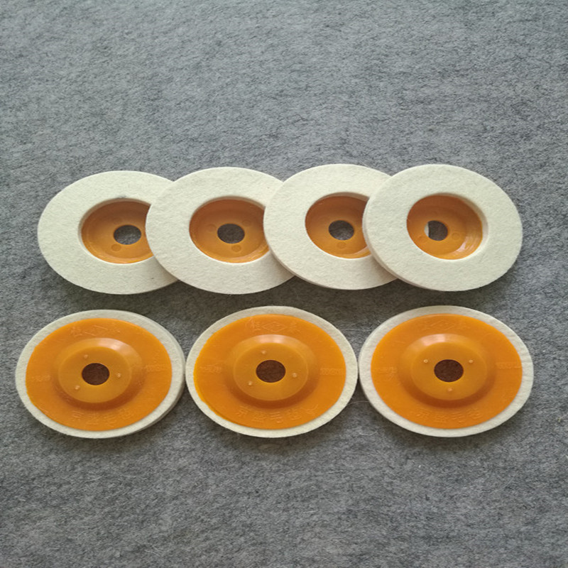 Wool wheel polishing wheel fine white wear-resistant stainless steel mirror stone grinding sheet felt wheel 100 angle grinder polishing disc