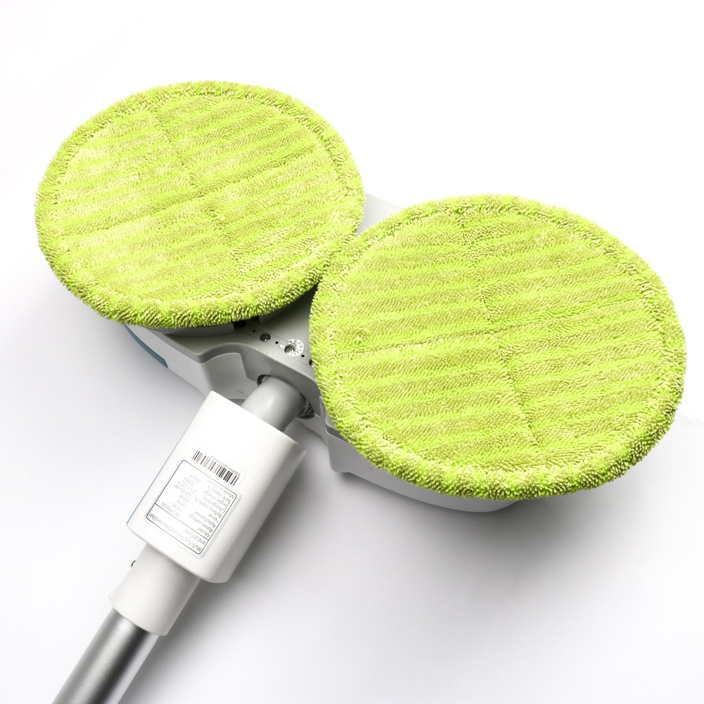 Round edge covered green mop cloth 16cm electric mop replacement Cloth Mop machine cleaning rag manufacturer