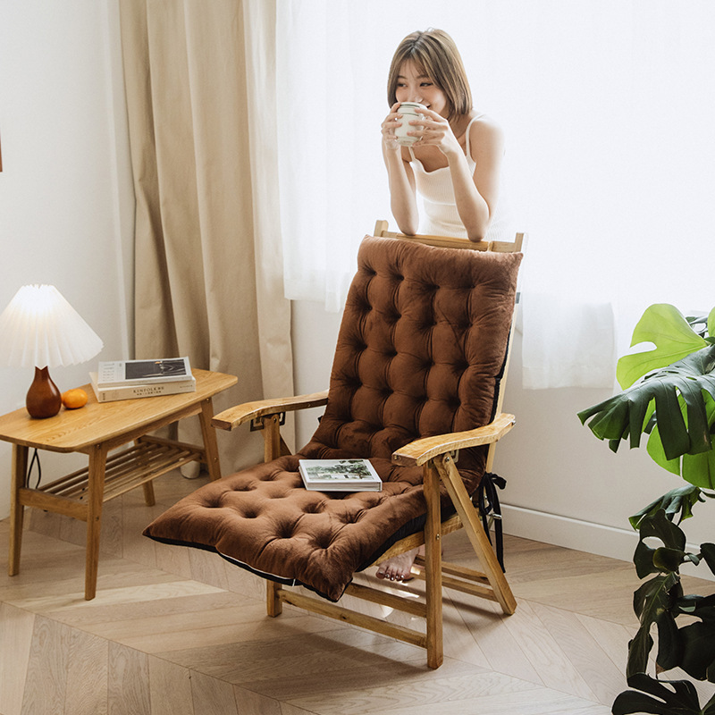 Recliner cushion cushion integrated rocking chair cotton cushion thickened autumn and winter folding chair lazy chair cushion support generation