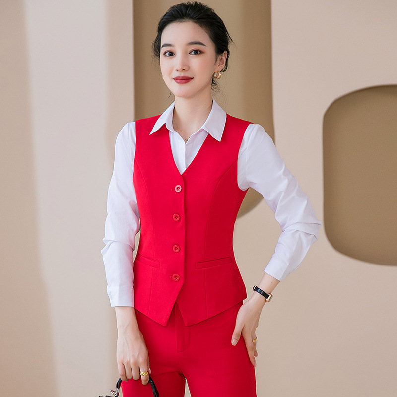 Bank work clothes vest formal wear for women autumn and winter new business attire suit vest suit business formal wear vest for women