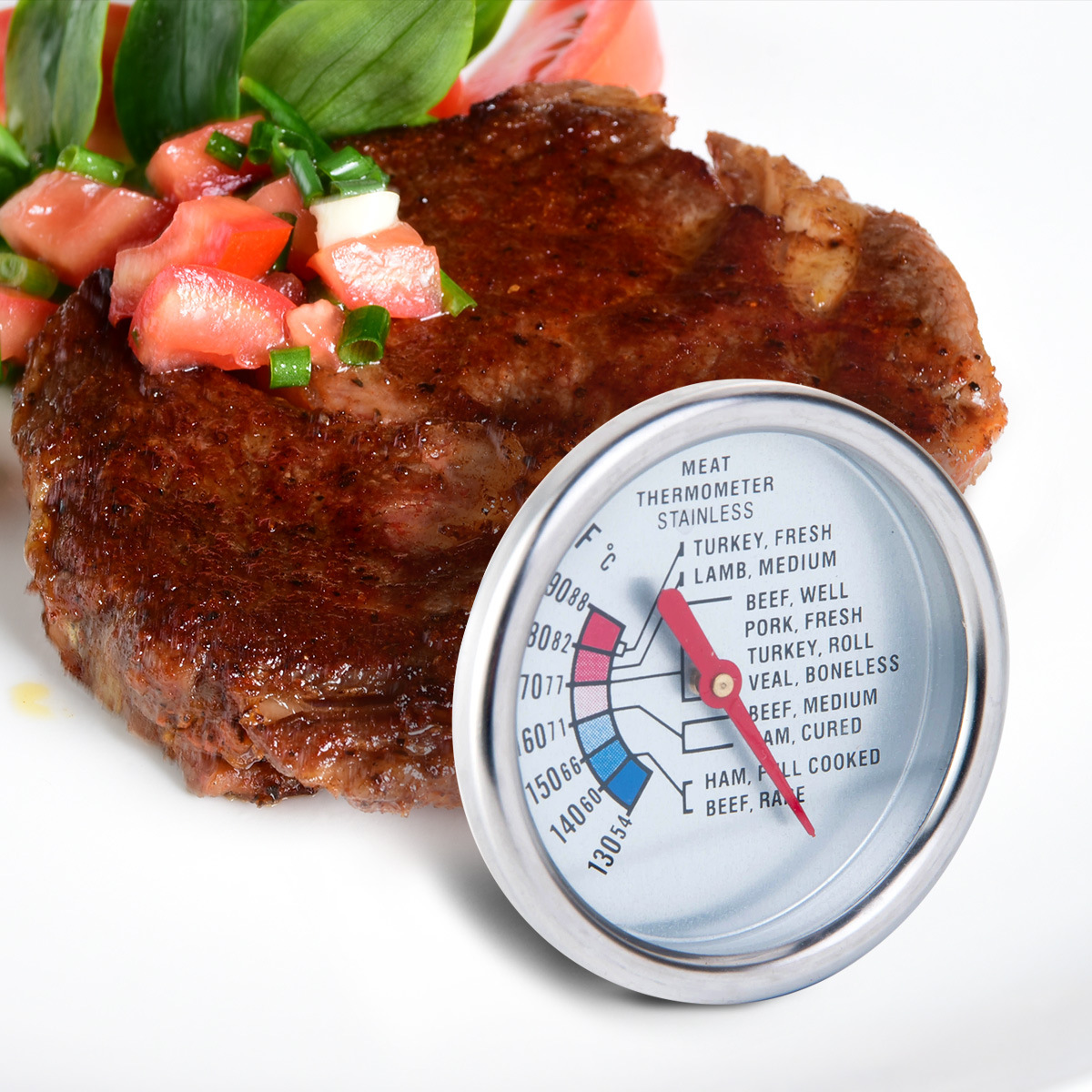 Amazon eBay hot selling steak thermometer probe type waterproof food center Kitchen barbecue temperature measurement