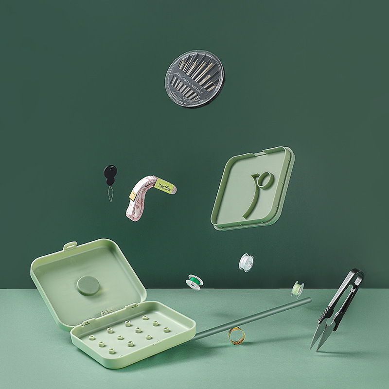 Magnetic sewing box suit household sewing thread storage bag student dormitory small hand sewing needle thread sewing tough tool