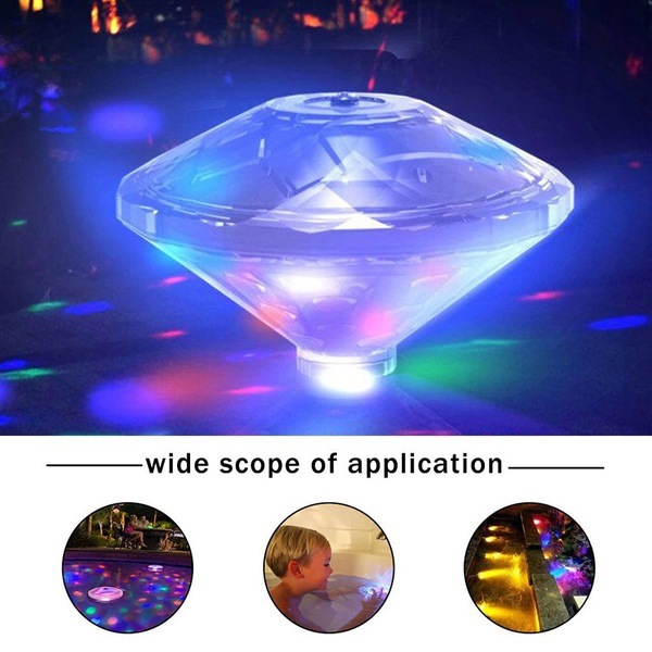 Luminous pool light LED bathtub bath light waterproof projection water floating fish tank fountain diving Light Stage Light