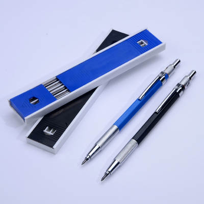 High Quality 2.0 Drawing Engineering Marking Pen Black Metal Activity Pencil Drawing Automatic Pencil Set Stationery