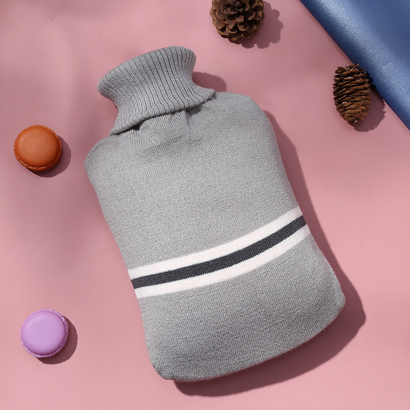 Knitted striped hot water bag cover. Simple and stylish, super elastic, skin-friendly and soft_voghion.com