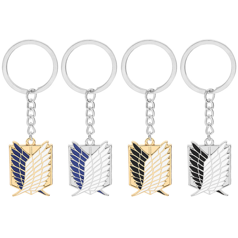AliExpress Amazon New Cartoon Keychain Attack Giant Investigation Corps Logo Keychain Wholesale