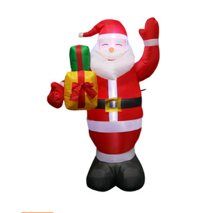 Amazon Explosions Inflatable 1.5 m Santa Claus Gift Bag Luminous Air Model Christmas Decoration Courtyard Layout Props