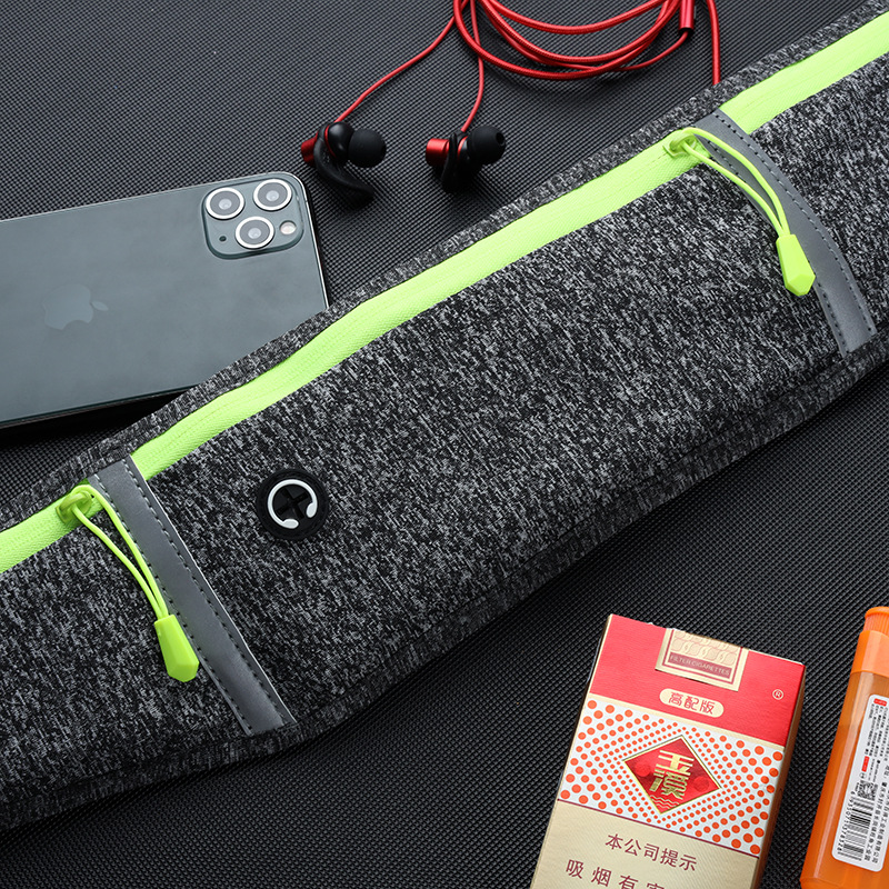 Outdoor Mobile Sports Waist Bag Ultra-thin Three-pocket Waist Bag Body-fit Waist Bag Fitness Cycling Bag