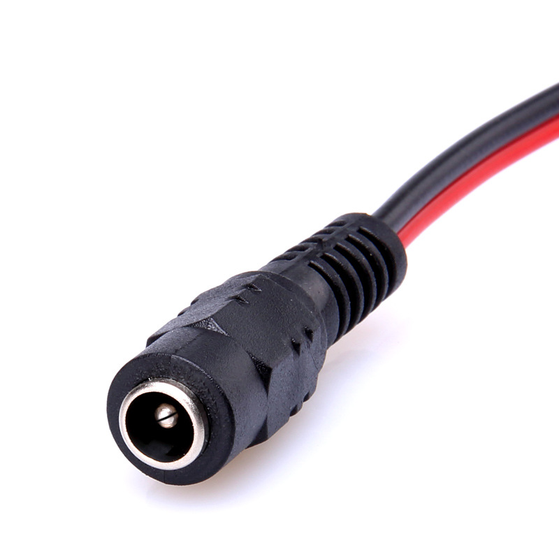dc Female Cable Red and Black dc Power Cord LED Light Strip Connection Cable Monitoring Power Supply Female Cable 5.5 2.1mm