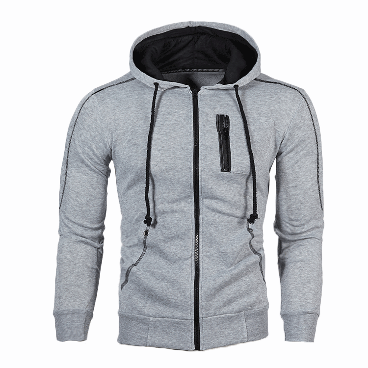 Autumn and winter new men's casual cardigan hooded sweater youth men's coat wholesale