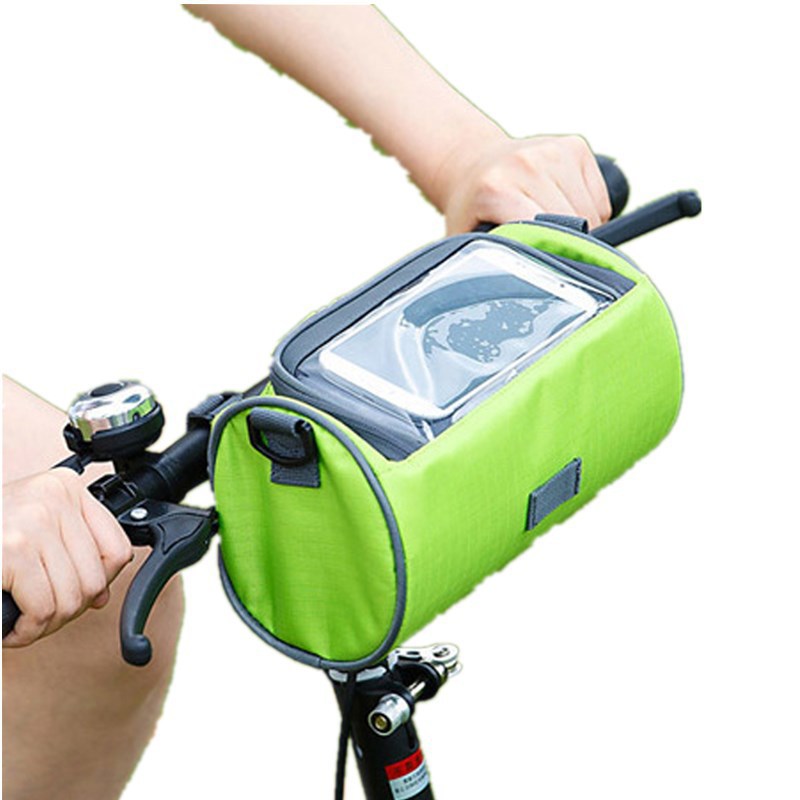 Outdoor Cycling Bag Touch Screen Visual Navigation Mobile Phone Bag Bicycle Bag Bicycle Handlebar Head Bag Cylinder Storage Bag_voghion.com