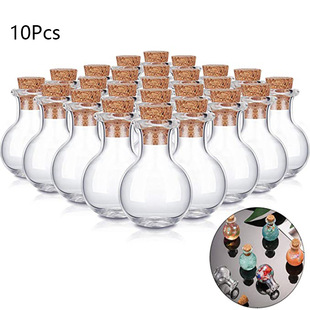 10PCs Small Cork Glass Bottle Fragrant Bottle Mini Floating Bottle Wish Bottle Wish Bottle Small Glass Bottle