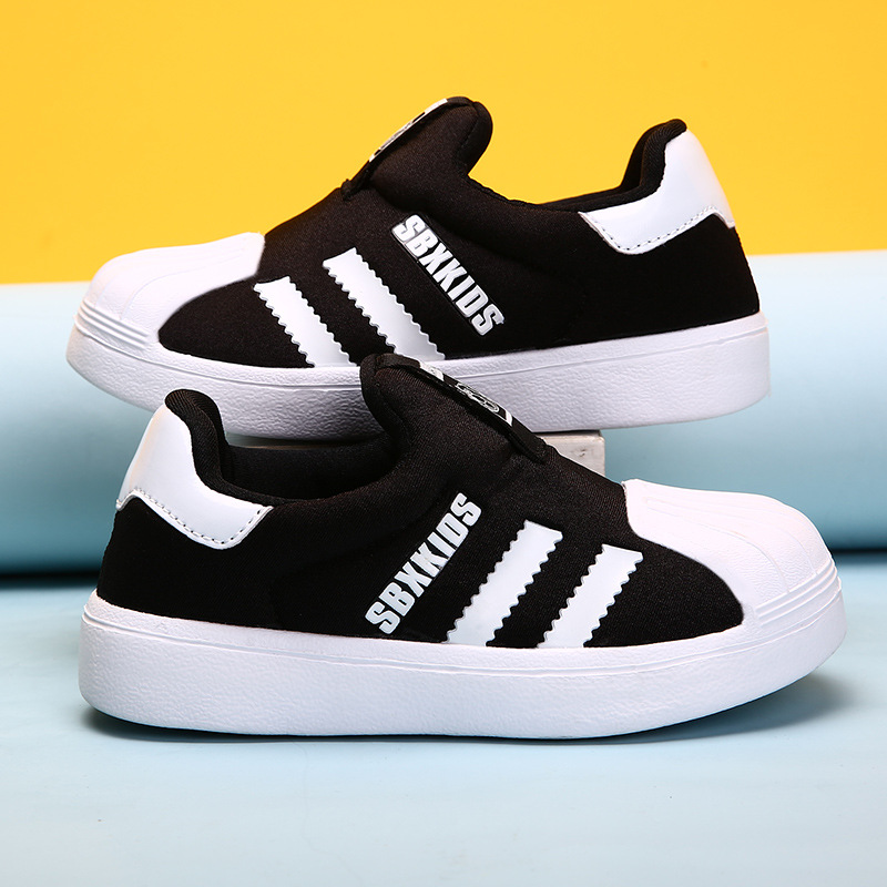 Children's shell head shoes baby sneaker boys 2-3-4 years old 5 kindergarten spring fashion girls' shoes one-piece delivery