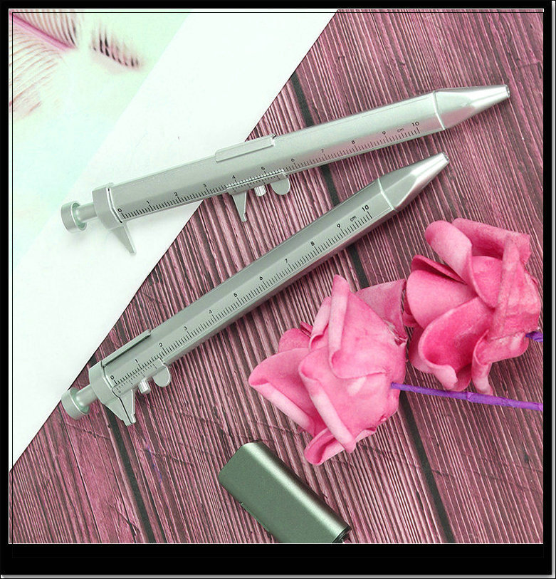 Ruler pen boy gift stationery frame ruler type 100 grid mm mm degree measuring tool spray paint color pen ball point pen