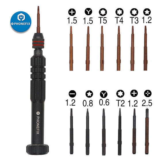 Aluminum alloy screwdriver mobile phone motherboard repair tool one-word triangle five-star cross screwdriver screwdriver head suit
