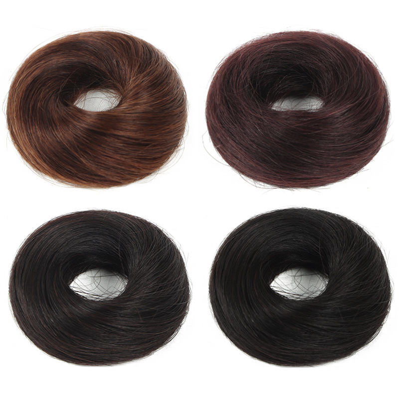 natural-looking-half-bun-hair-tie-fake-hair-bun-flower-headband-ancient-costume-hair-styling-tool-real-human-hair-accessory
