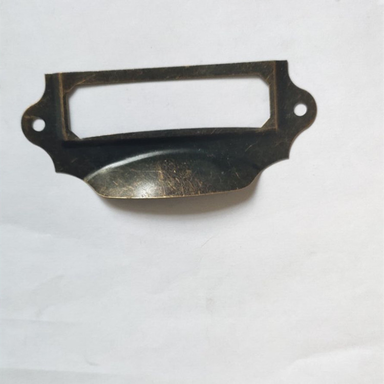 Drawer Handle Iron Label Frame Handle Furniture Hardware Antique Iron Shell Handle