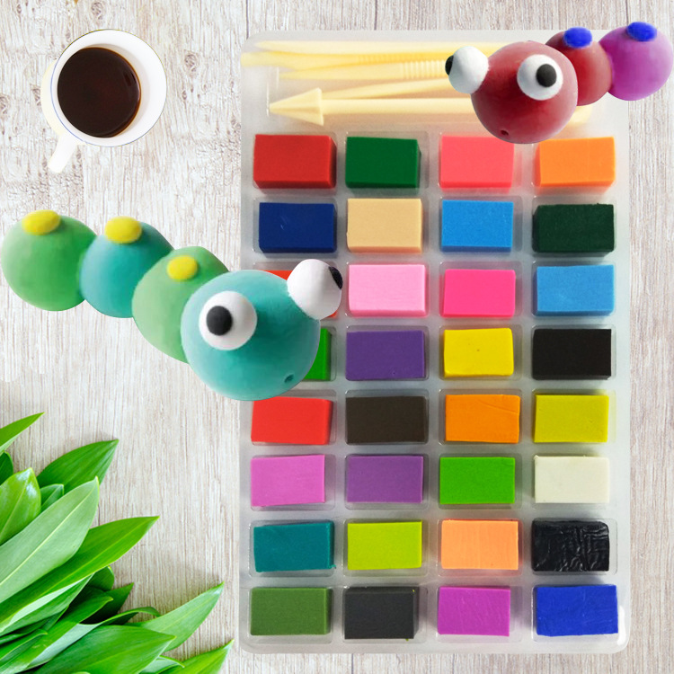 32-color soft clay Plasticine colored pottery new colored clay set monochrome 10g new training factory wholesale