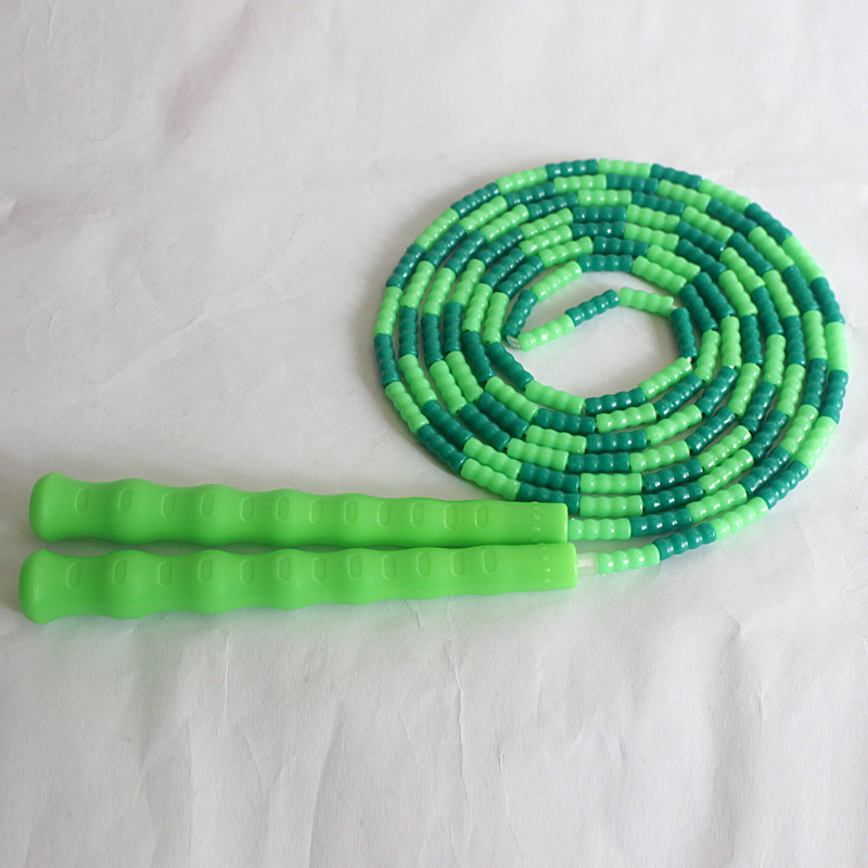 Soft bamboo rope skipping children's training fancy rope skipping kindergarten pattern bead rope adult student sports examination rope